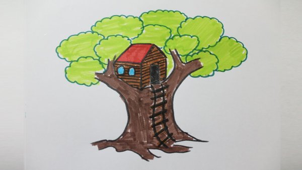 Нарисовать домик карандашом