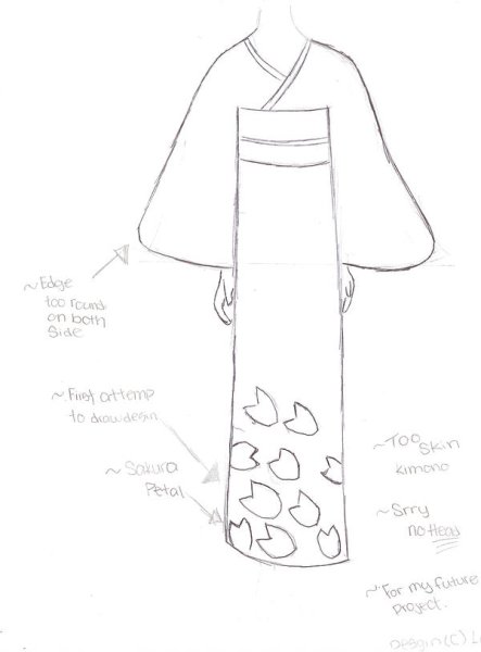 Наряд для рисования кимоно