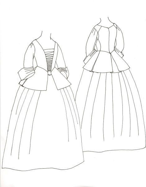 Раскраска древнерусского наряда