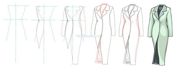 Эскиз женского костюма