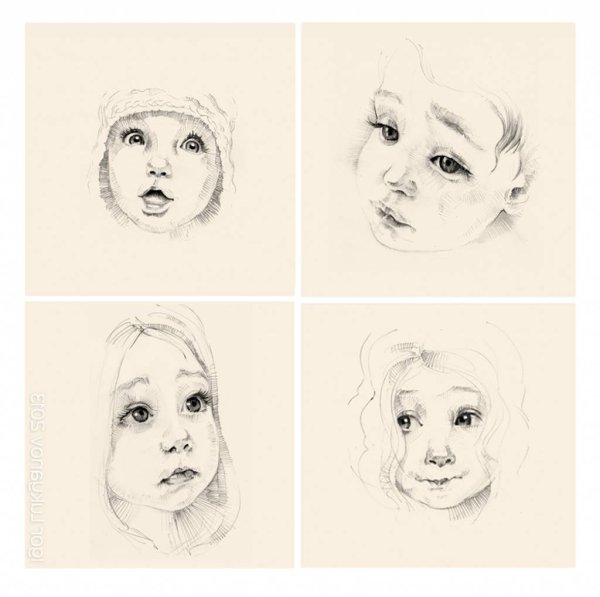 Лицо детское для рисования