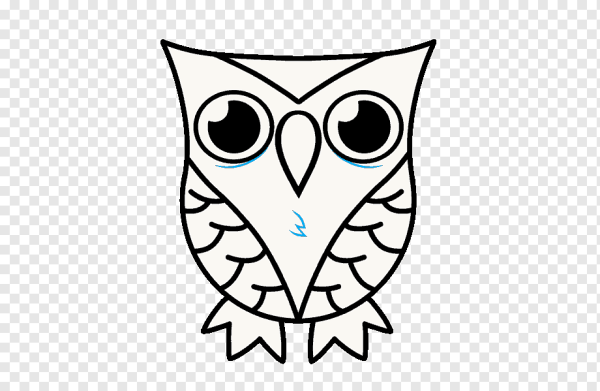 Сова для срисовки лёгкая