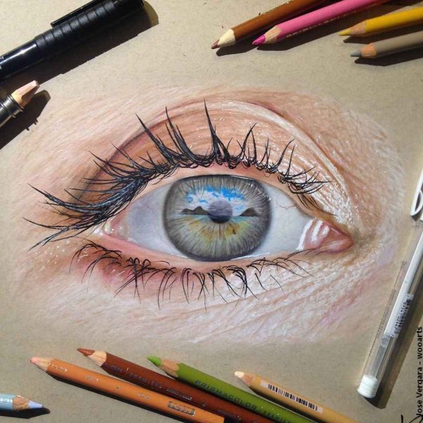 Рисование акварельными карандашами