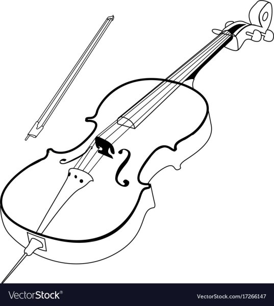 Скрипка рисунок карандашом для детей