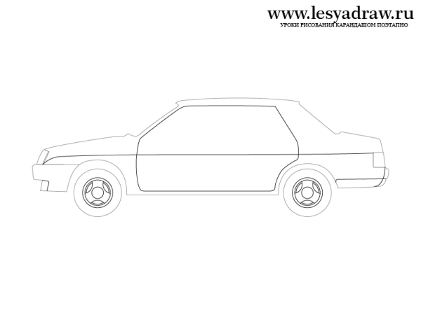 ВАЗ 2108 рисунок сбоку