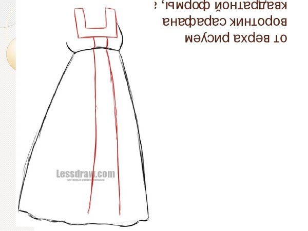 Трафарет сарафана русского народного