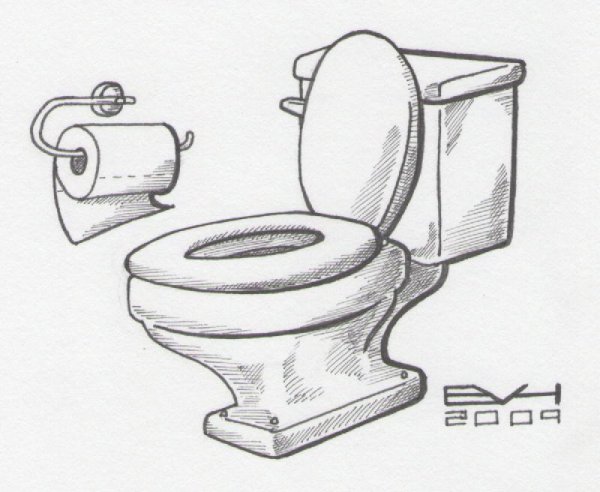 Унитаз эскиз