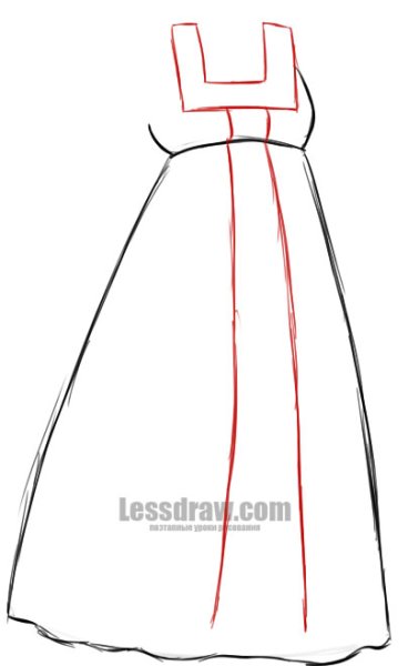 Русский сарафан раскраска для детей