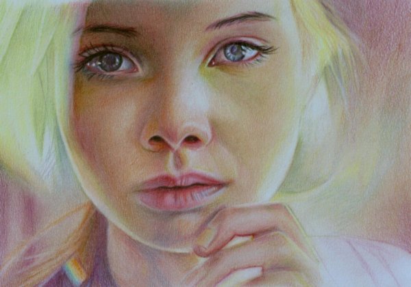 Красивые портреты цветными карандашами