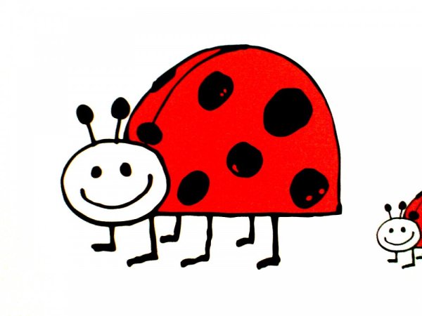 Рисование Божья коровка