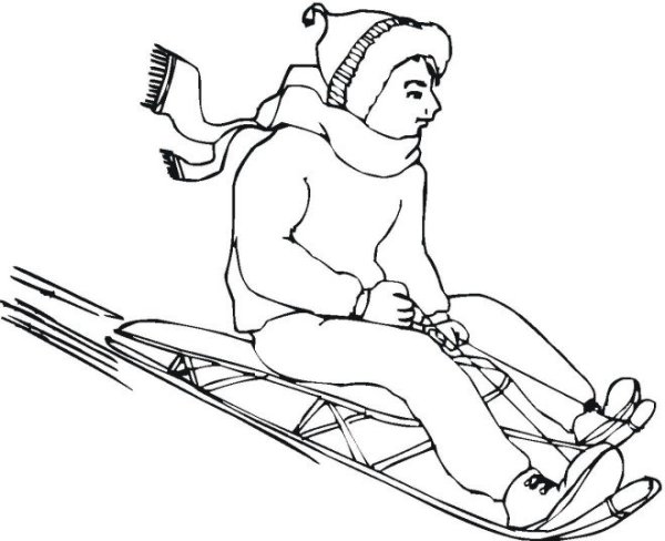 Лыжи раскраска