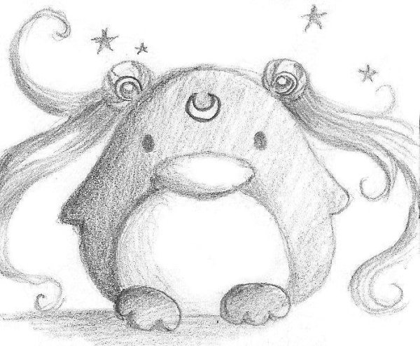 Снеговик рисунок карандашом