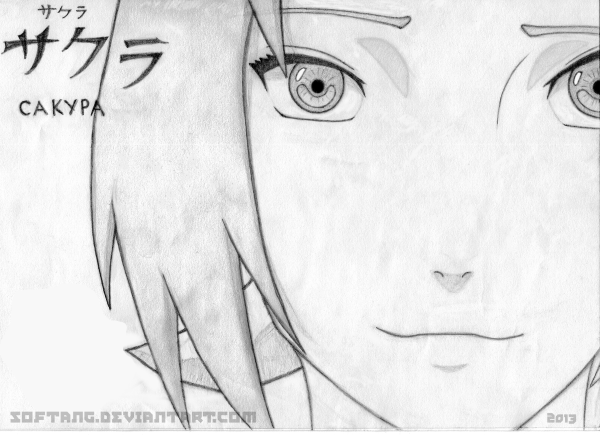 Рисунки аниме карандашом Наруто Сакура
