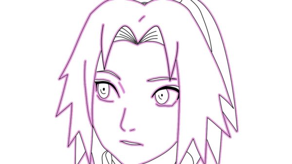 Сакура Наруто для срисовки