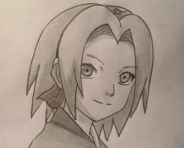 Сакура Харуно нарисовать поэтапно