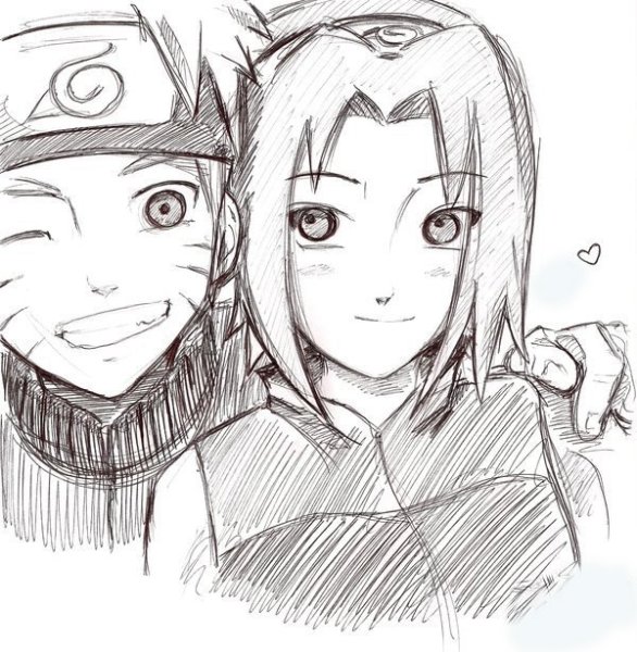 Сакура аниме Наруто для срисовки