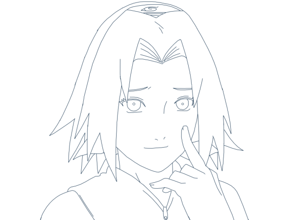 Раскраска аниме Сакура Харуно