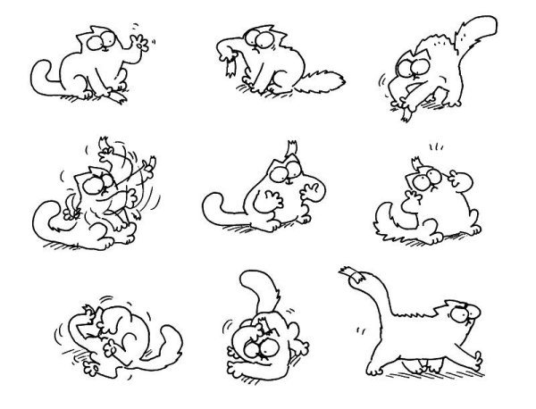 Кот Саймона. Раскраска