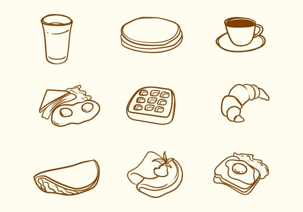 Нарисовать завтрак