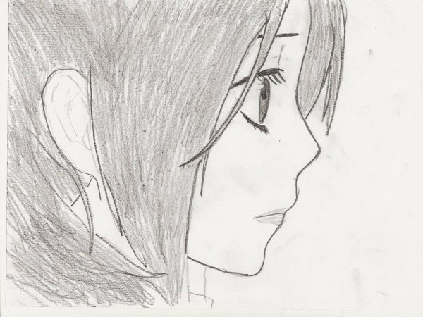 Аниме лицо в профиль