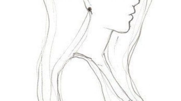 Рисунки для срисовки лёгкие и красивые девочки с боку