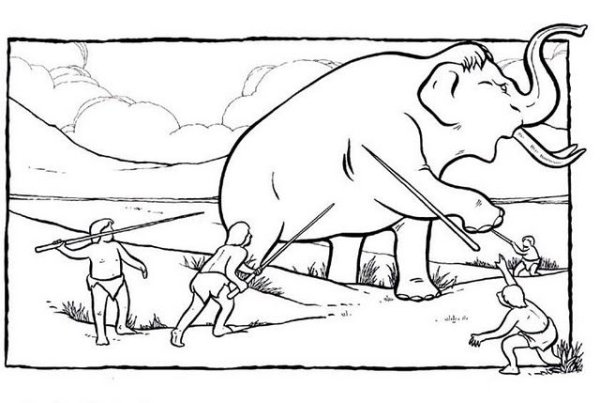 Жизнь первобытных людей рисунок карандашом