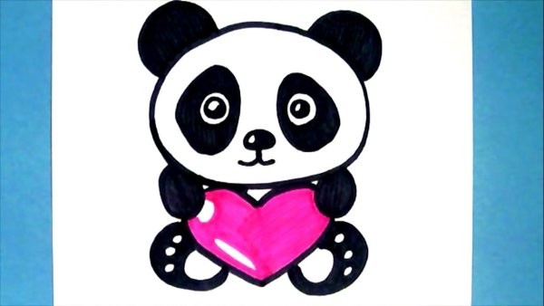 Рисунки панды легко и красиво