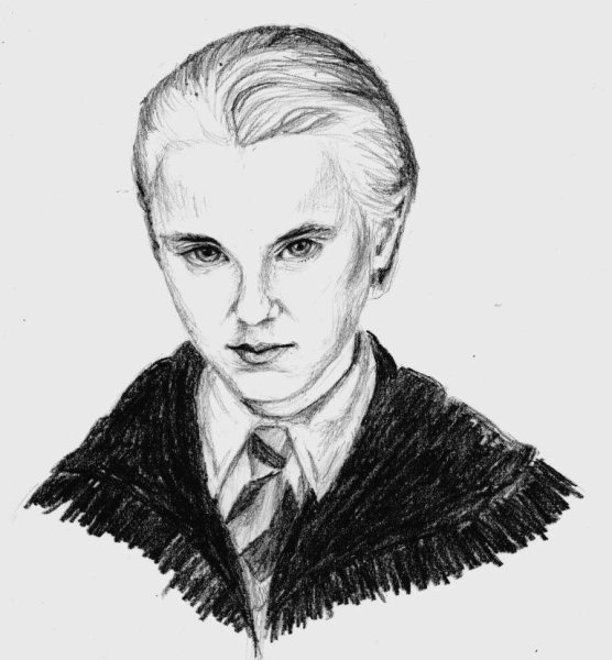 Лёгкие рисунки Драко Малфоя для срисовки