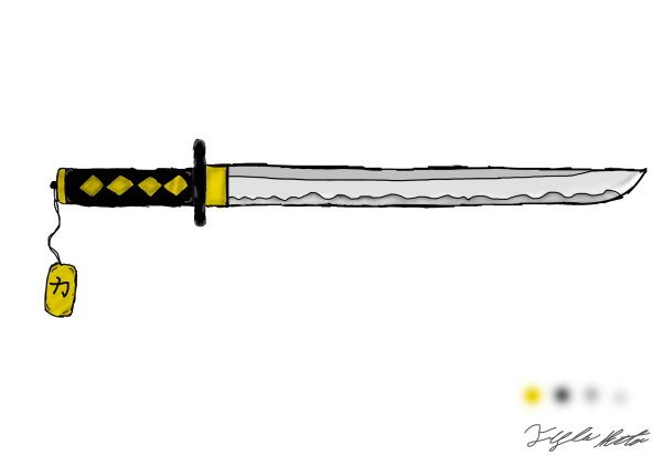 Катана нарисованная
