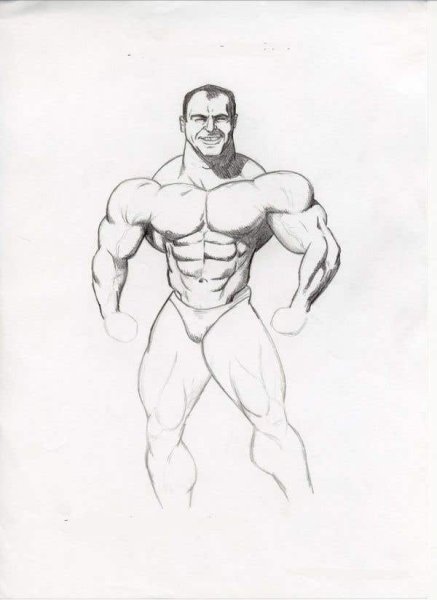 Нарисованный качок