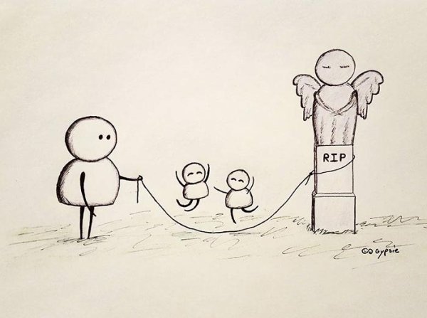 Лёгкие грустные рисунки