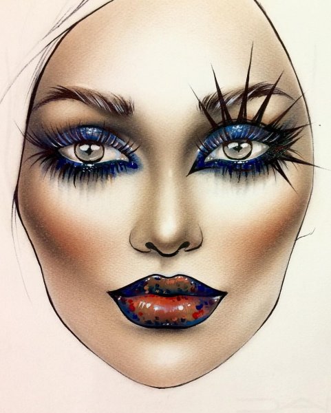 Фейс чарт для грима