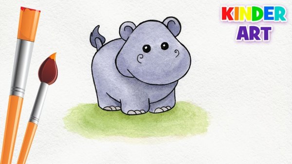 Как нарисовать бегемотика