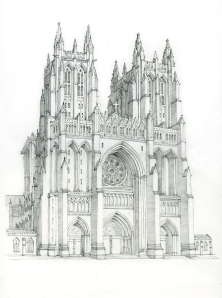 Готика стиль архитектуре Наброски