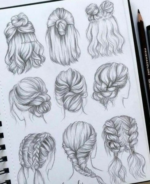 Прически для срисовки