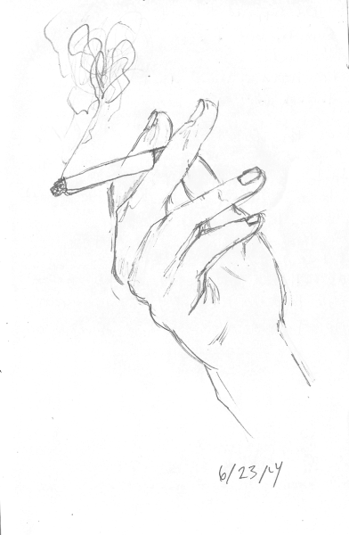 Рука с сигарой рисунок