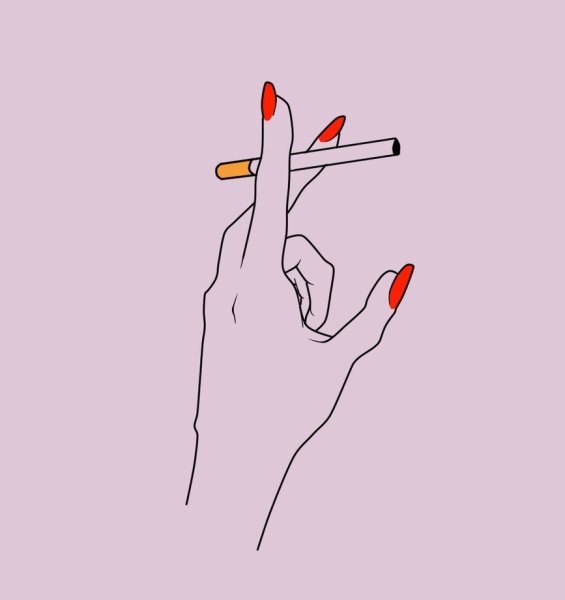 Нарисованная сигарета