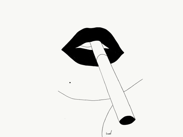 Сигарета арт карандашом