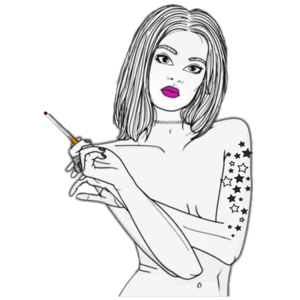 Курящая девушка