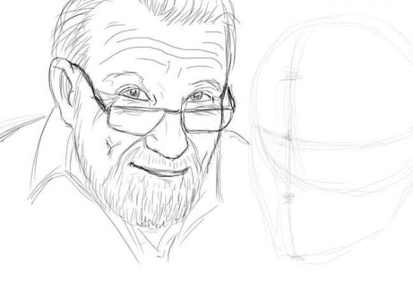 Бабушка и дедушка рисунок карандашом