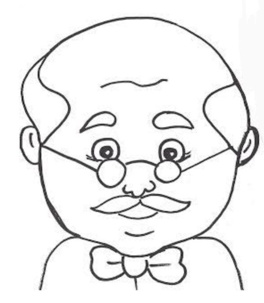 Лицо пожилого человека карандашом