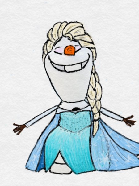 Холодное сердце для срисовки