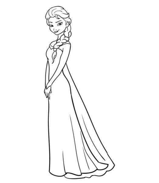 Эльза рисунок карандашом