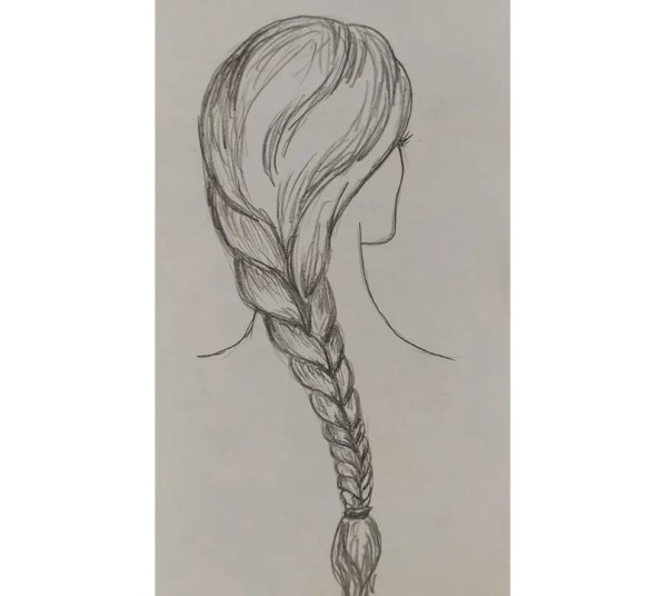 Коса на карандаше