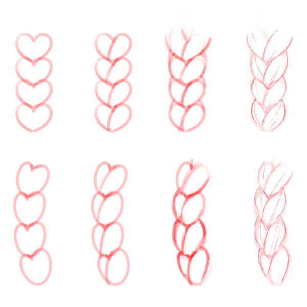 Как рисовать косы