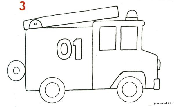 Пожарная машина рисунок