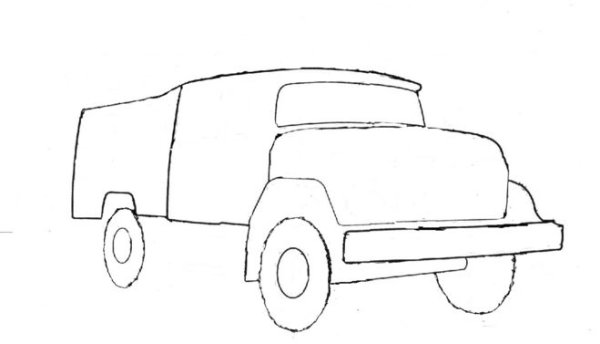 Пожарная машина сбоку раскраска