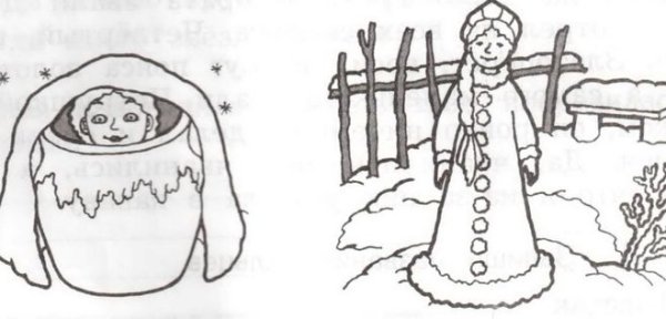 Рисунок к сказке девочка Снегурочка в.даль