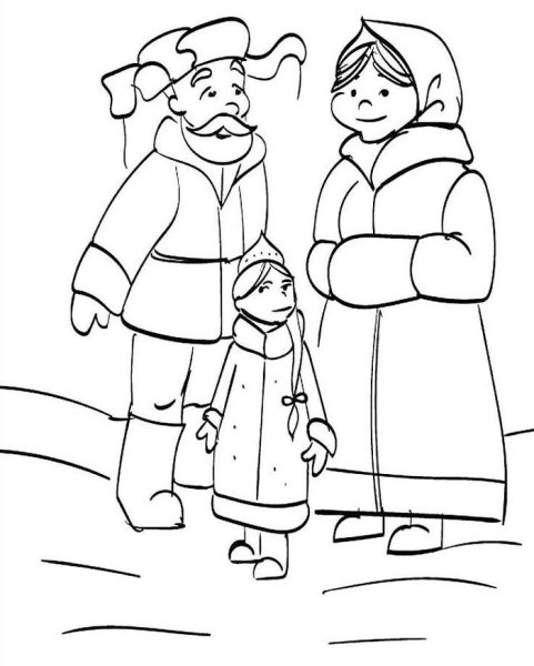 Поэтапное рисование Снегурочки