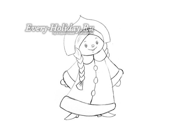 Рисуем костюм деду Морозу и Снегурочке